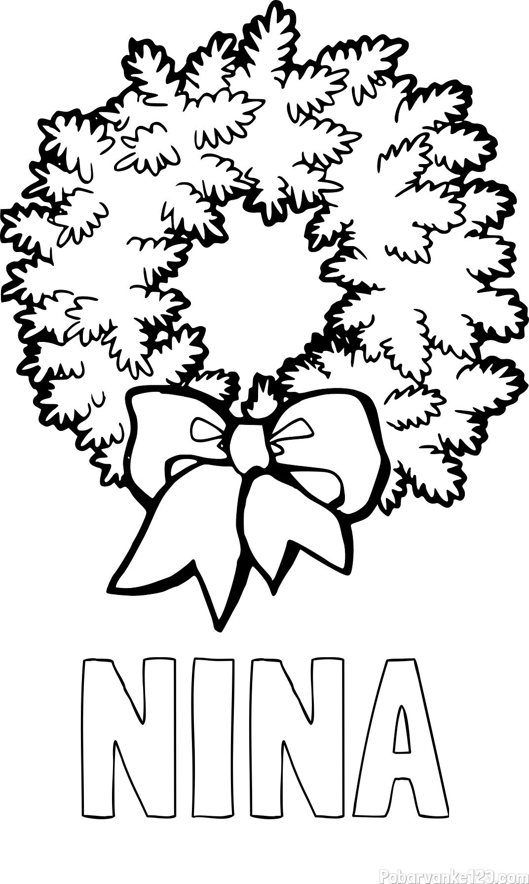 Pobarvanka imena NINA