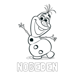 Online izdelana pobarvanka - Pobarvanka imena NOBEDEN in pobarvanka Olaf