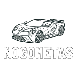 Online izdelana pobarvanka - Pobarvanka imena NOGOMETAŠ in Športni avtomobil