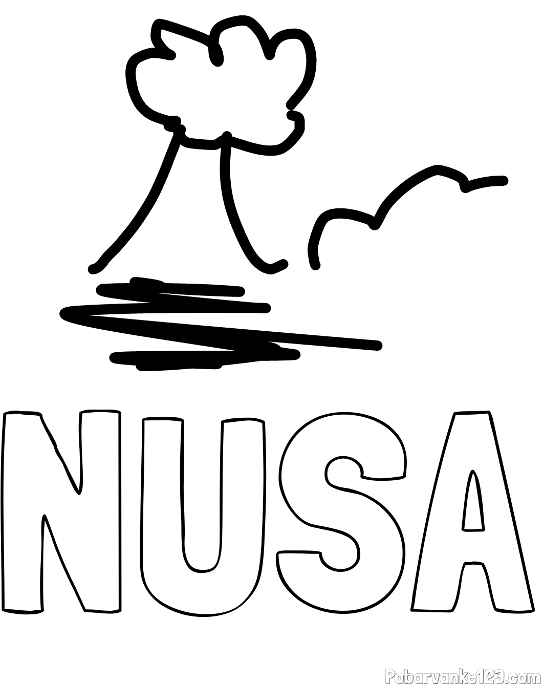 Pobarvanka imena NUŠA in NARAVA