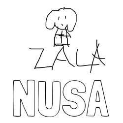 Online izdelana pobarvanka - Pobarvanka imena NUŠA in zalin kuža Sky