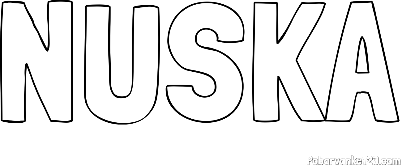 Pobarvanka imena NUŠKA