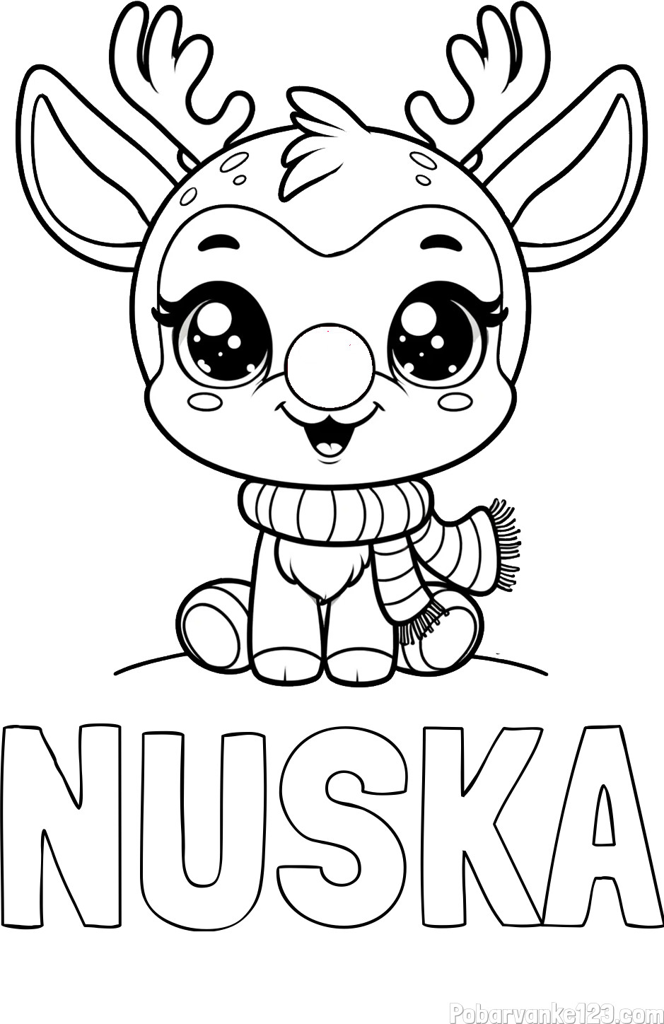 Pobarvanka imena NUŠKA