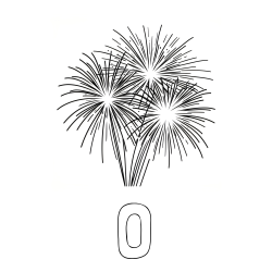 Online izdelana pobarvanka - Pobarvanka imena O in lepa pobarvanka ognjemeta