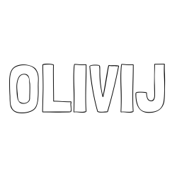 Online izdelana pobarvanka - Pobarvanka imena OLIVIJ-