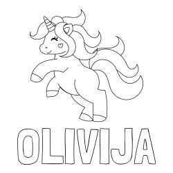 Pobarvanka imena OLIVIJA