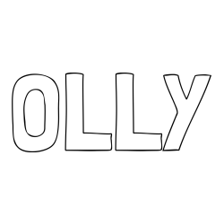 Online izdelana pobarvanka - Pobarvanka imena OLLY