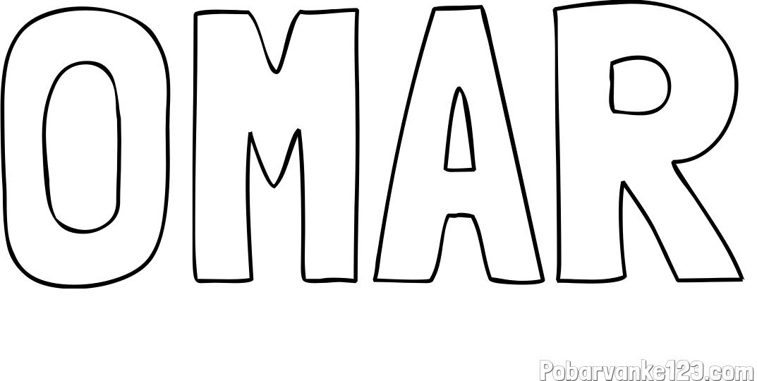 Pobarvanka imena OMAR