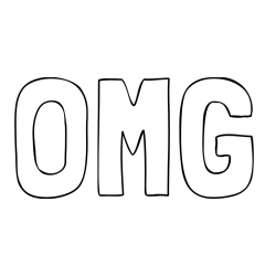 Pobarvanka imena OMG