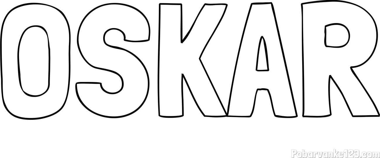 Pobarvanka imena OSKAR