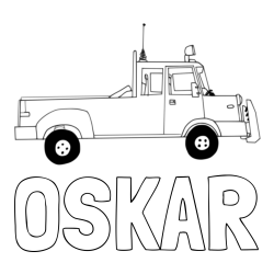Online izdelana pobarvanka - Pobarvanka imena OSKAR in pobarvanka kamiona (pick-up)