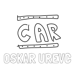 Online izdelana pobarvanka - Pobarvanka imena OSKAR UREVC in pobarvanka CAR
