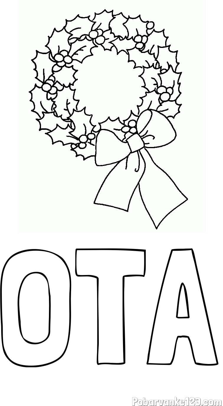 Pobarvanka imena OTA in pobarvanka adventni venček