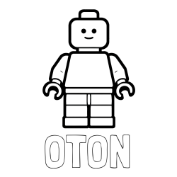 Online izdelana pobarvanka - Pobarvanka imena OTON in pobarvanka LEGO figurice fanta