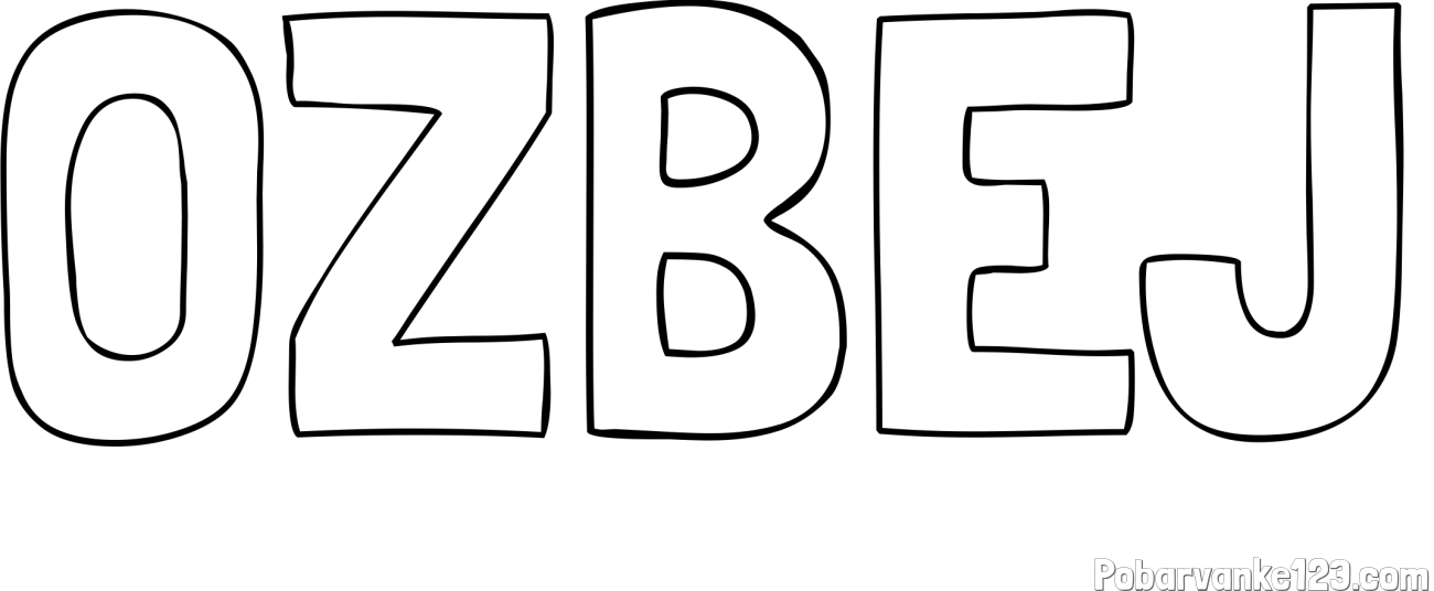 Pobarvanka imena OŽBEJ