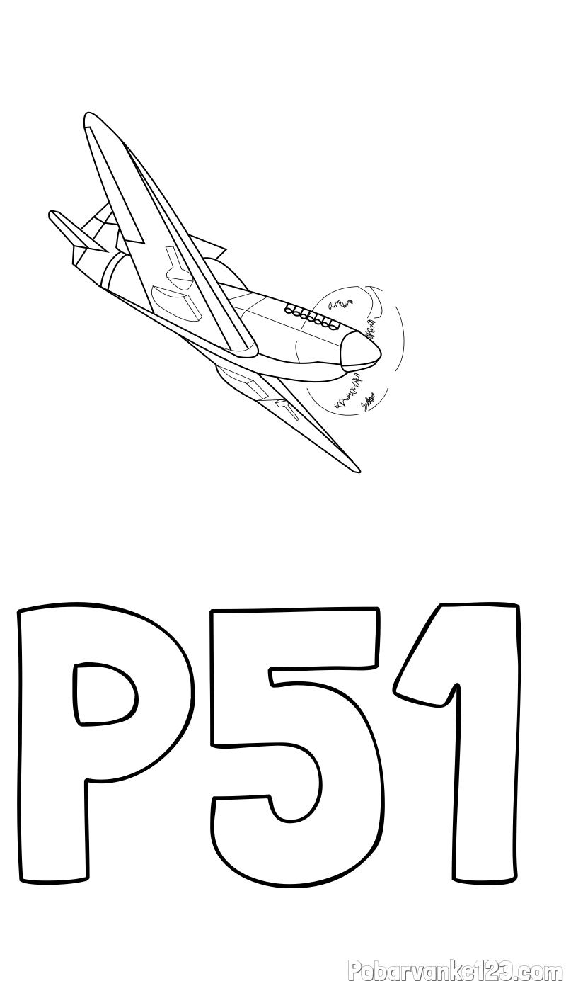 Pobarvanka imena P51 in pobarvanka lovca