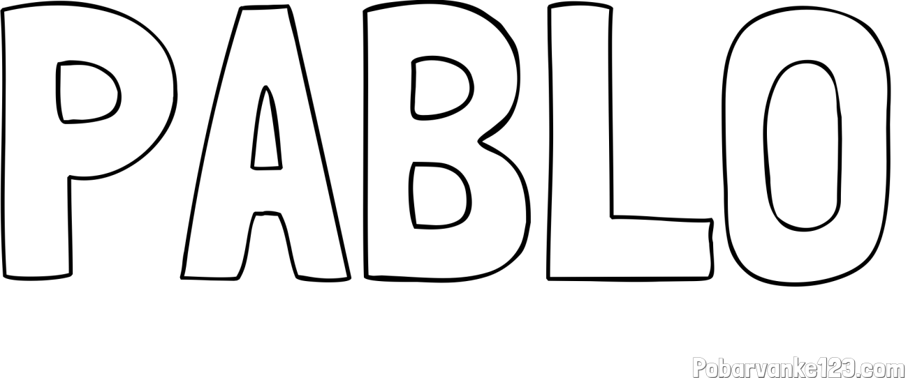 Pobarvanka imena PABLO