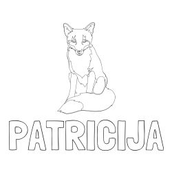 Pobarvanka imena PATRICIJA