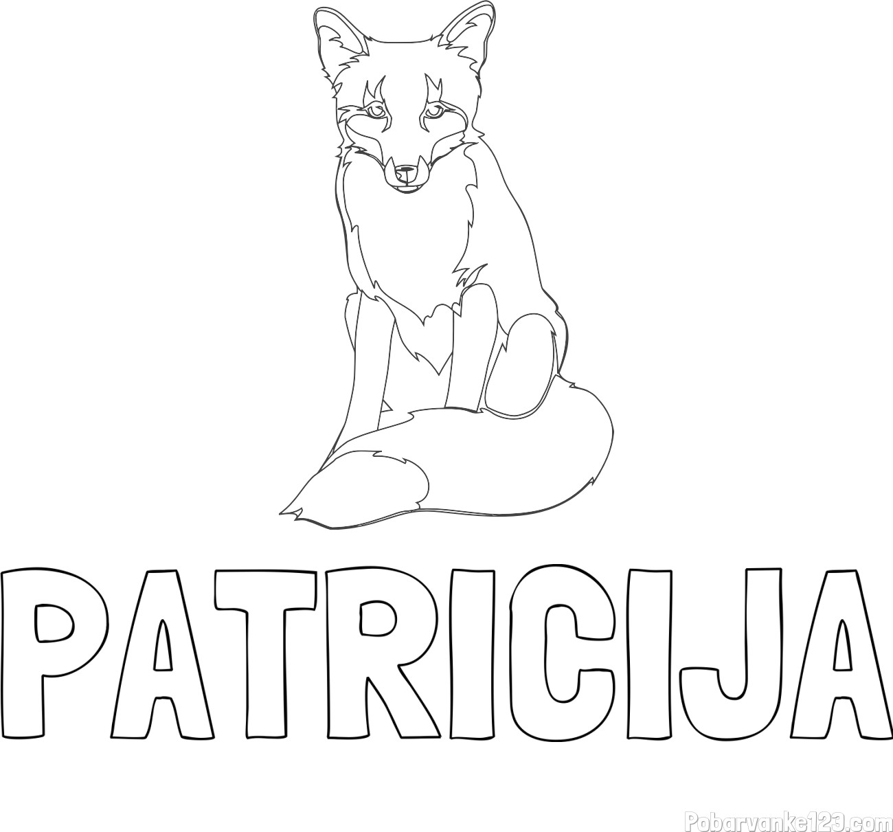 Pobarvanka imena PATRICIJA