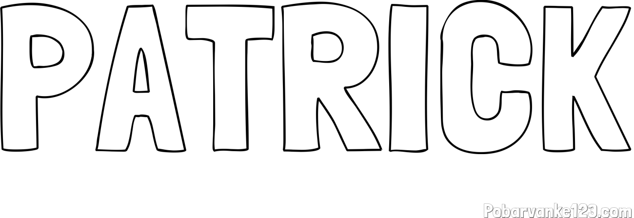 Pobarvanka imena PATRICK