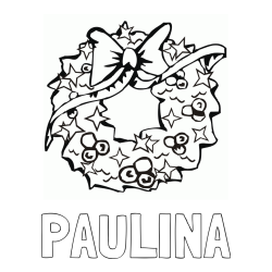 Pobarvanka imena PAULINA in pobarvanka lepega adventnega venčka