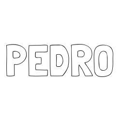 Online izdelana pobarvanka - Pobarvanka imena PEDRO