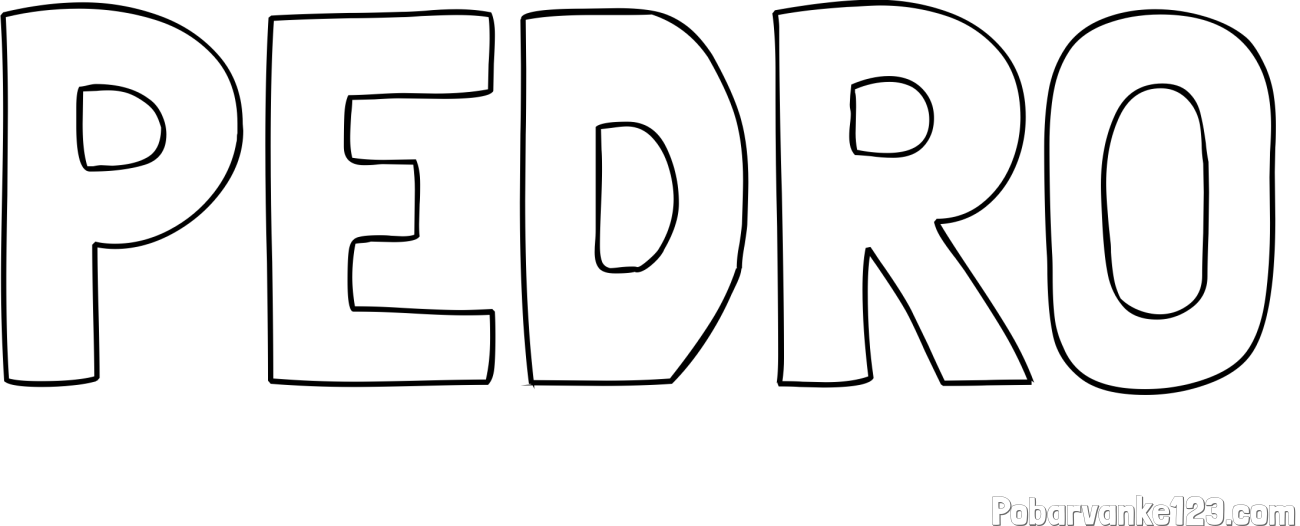 Pobarvanka imena PEDRO