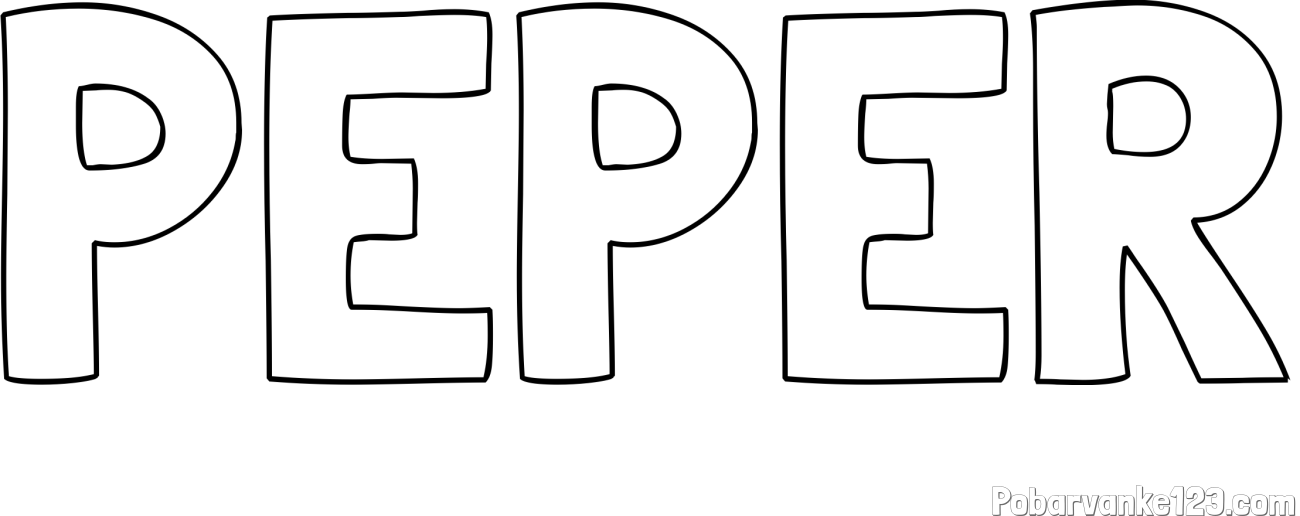 Pobarvanka imena PEPER