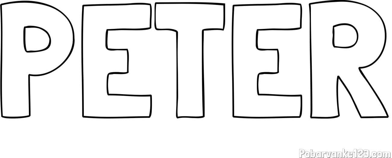 Pobarvanka imena PETER