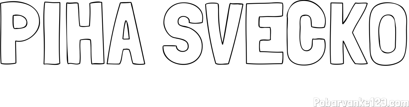 Pobarvanka imena PIHA SVEČKO