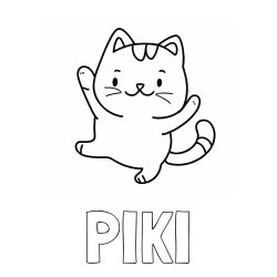 Lepa pobarvanka imena Piki