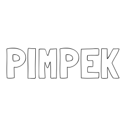 Online izdelana pobarvanka - Pobarvanka imena PIMPEK