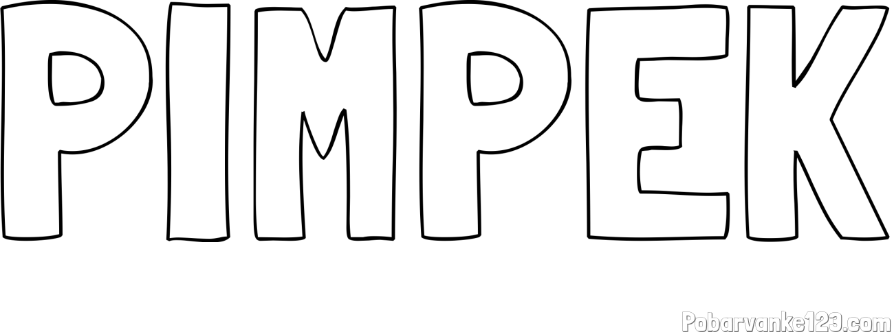 Pobarvanka imena PIMPEK