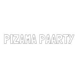 Online izdelana pobarvanka - Pobarvanka imena PIŽAMA PAARTY