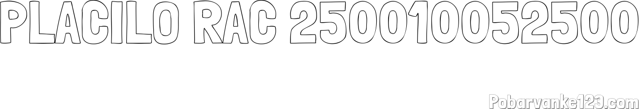 Pobarvanka imena PLAČILO RAČ 250010052500