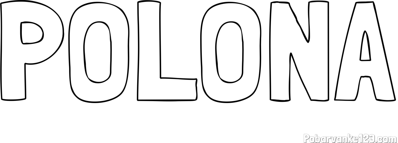 Pobarvanka imena POLONA