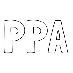 Online izdelana pobarvanka - Pobarvanka imena PPA