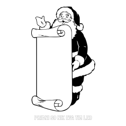 Online izdelana pobarvanka - Pobarvanka imena PRIDNI SO NIK EVA TIM LEO in pobarvanka Božička s seznamom želja