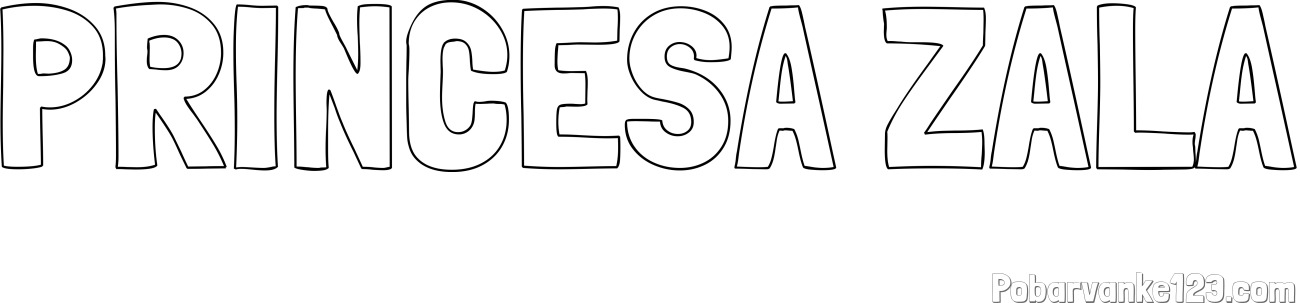 Pobarvanka imena PRINCESA ZALA