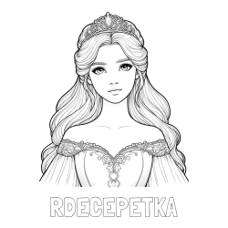 Online izdelana pobarvanka - Pobarvanka imena RDEČEPETKA in pobarvanka realistične princese