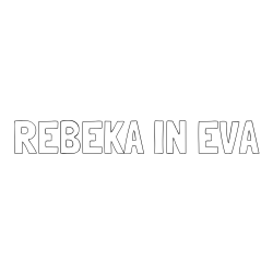 Online izdelana pobarvanka - Pobarvanka imena REBEKA IN EVA