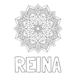 Pobarvanka imena REINA in Čudovita pobarvanka mendale