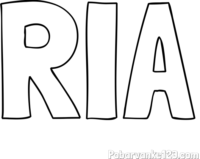 Pobarvanka imena RIA
