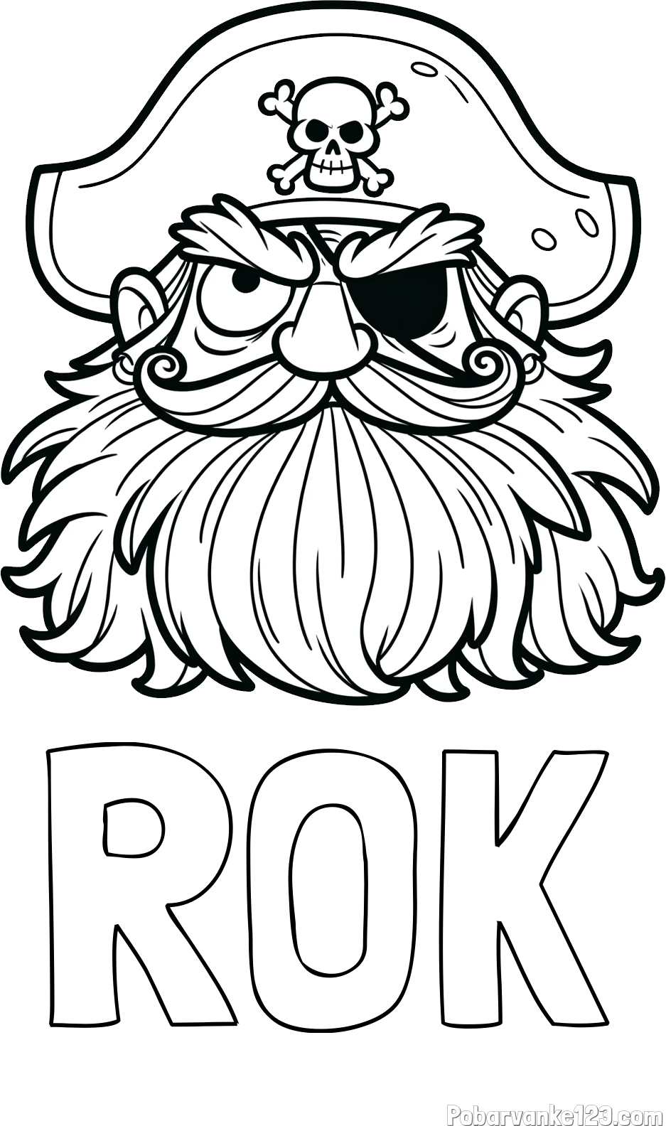 Pobarvanka imena ROK in pobarvanka gusarja