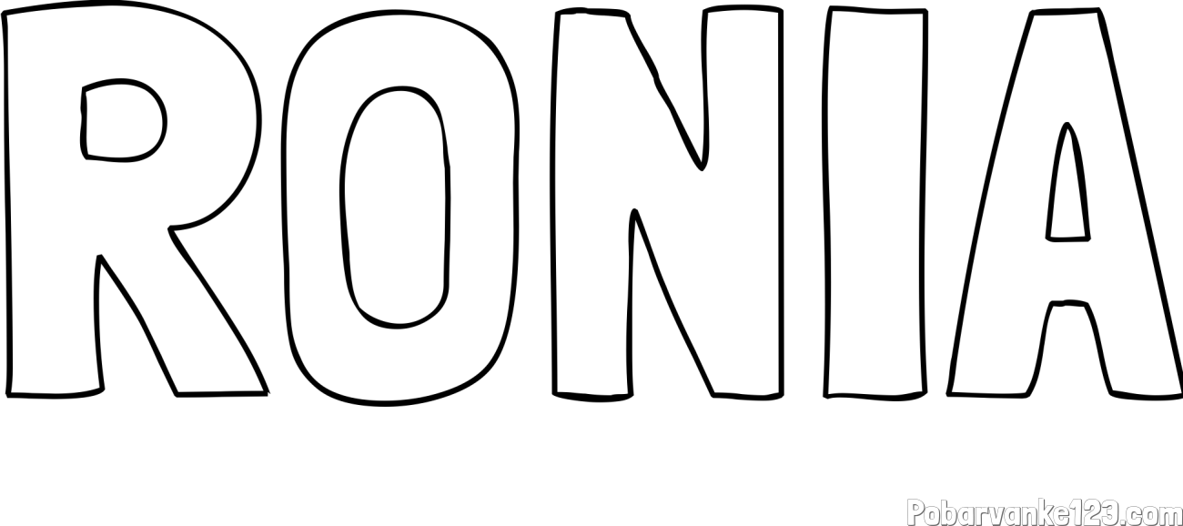 Pobarvanka imena RONIA