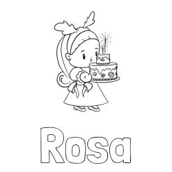 Pobarvanka imena Rosa