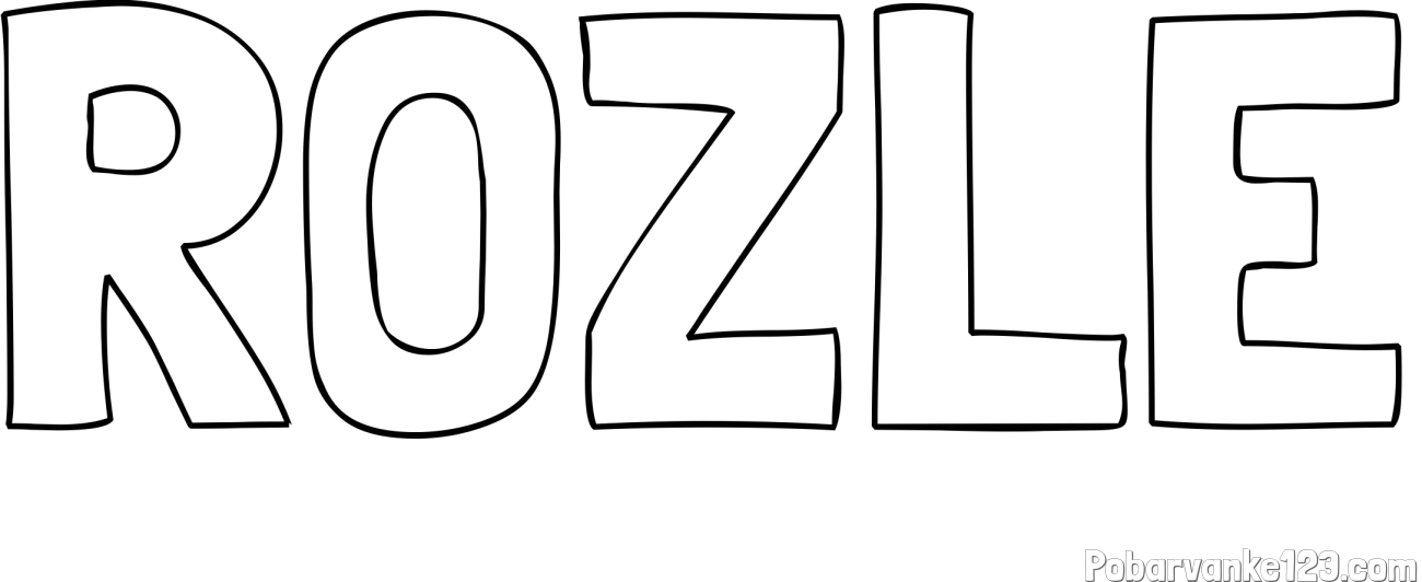 Pobarvanka imena ROŽLE