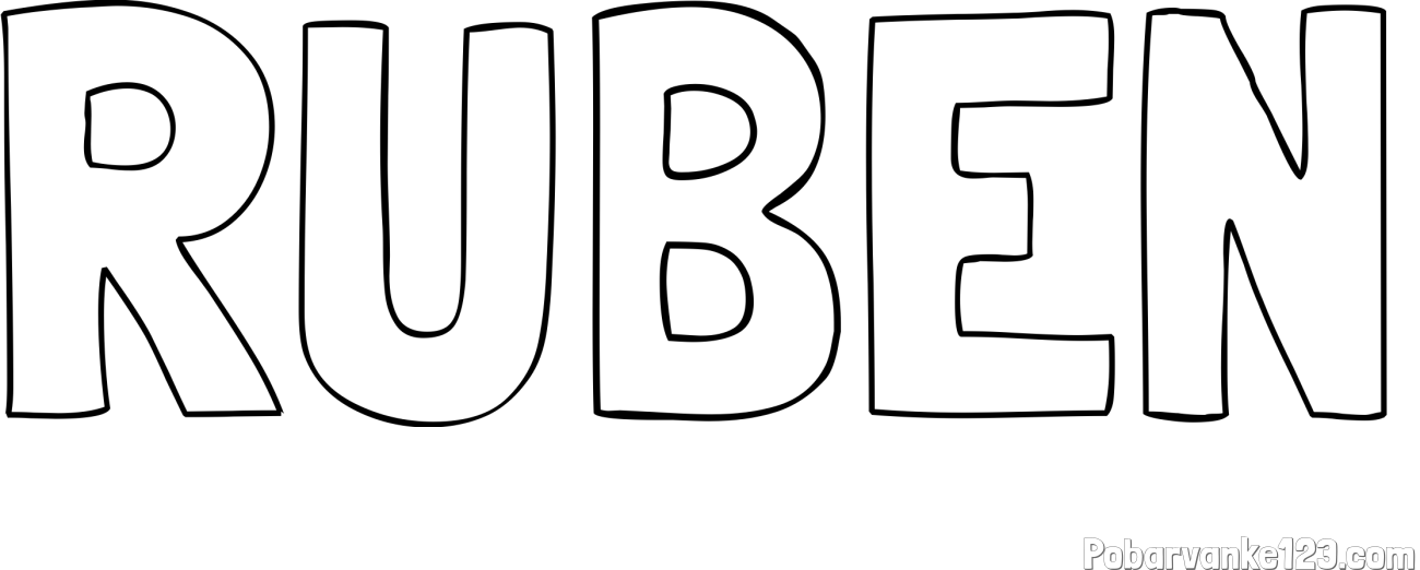Pobarvanka imena RUBEN