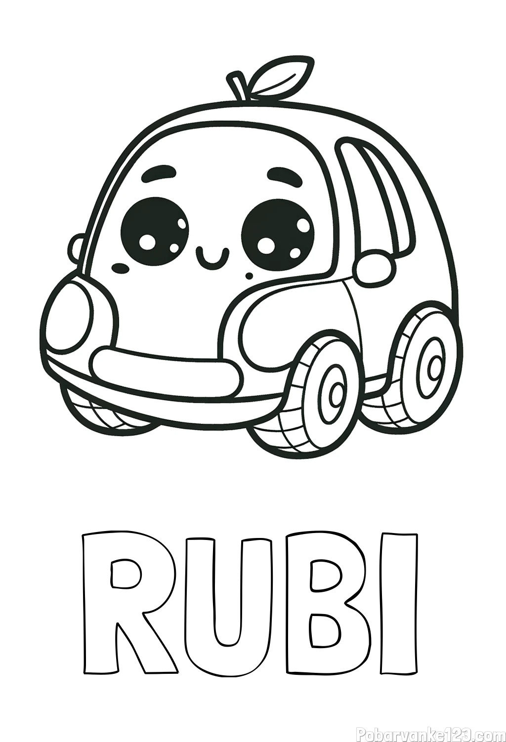 Pobarvanka imena RUBI