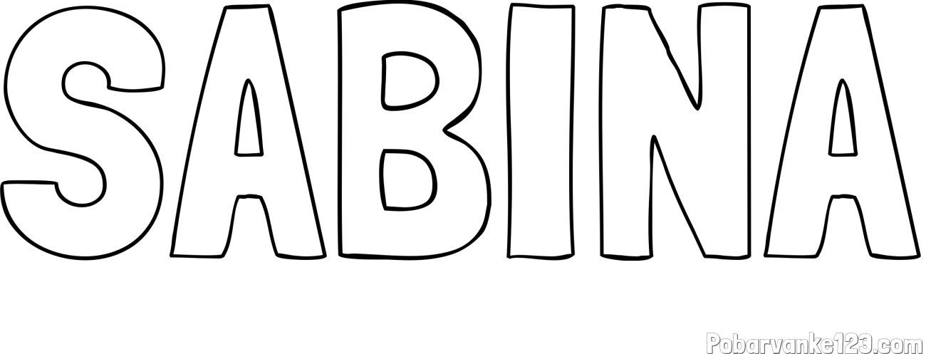 Pobarvanka imena SABINA